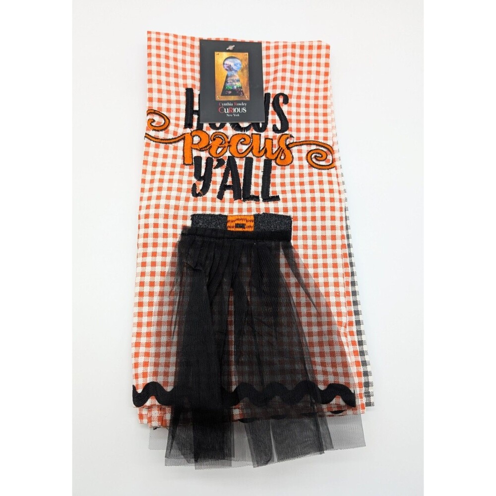 NEW Cynthia Rowley Halloween Witch Kitchen Towels Set Of 2 Hocus Pocus